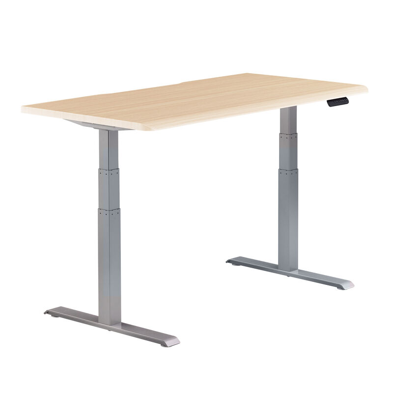 front view of light wood silver finish desk image number null